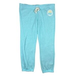 Live Love Dream by Aeropostale Cropped Jogger Lounge Pant  Women's L  Aqua Knit